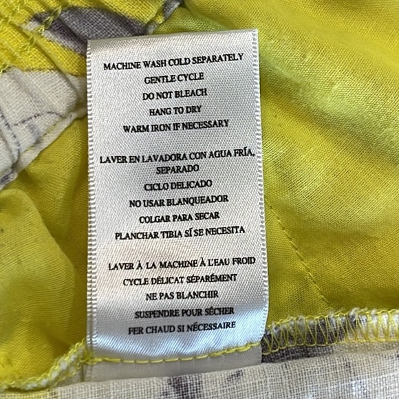 Linen Shorts • Yellow & Gray • Size 10 • KUT from the Kloth Jansen - Picture 4 of 10